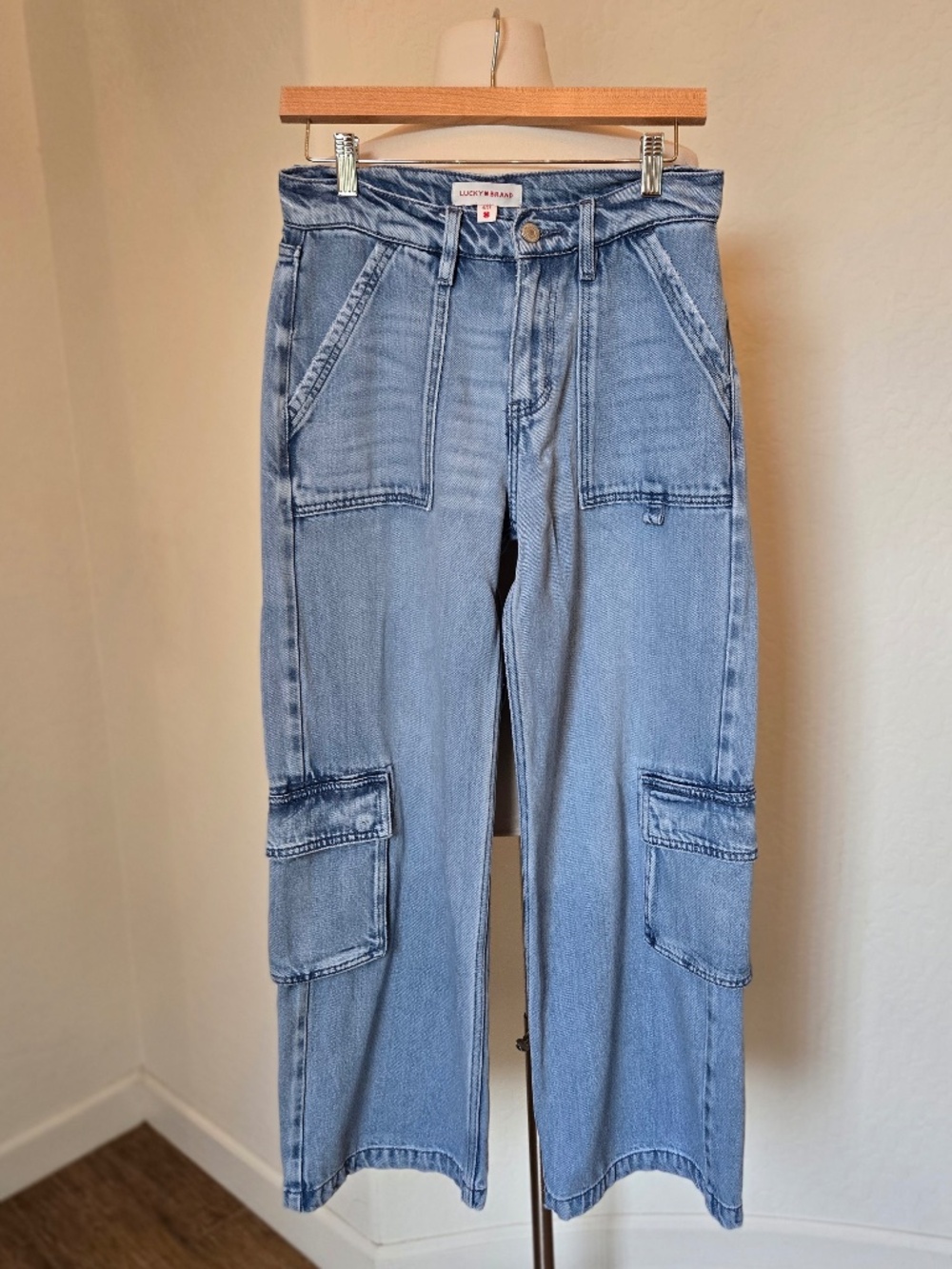 Lucky Brand Luxe Cargo Denim Pants